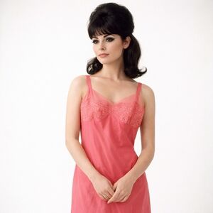 Elegant Pink Lace Nightgown